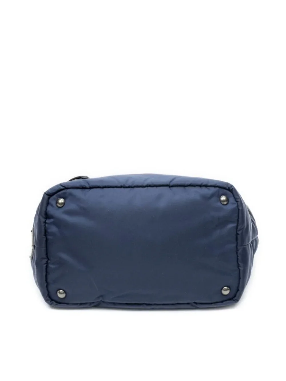 Prada Small Reversible Tote Bag Navy Black Nylon Canvas